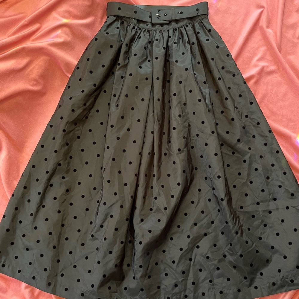 Vintage Polka Dot Midi Skirt